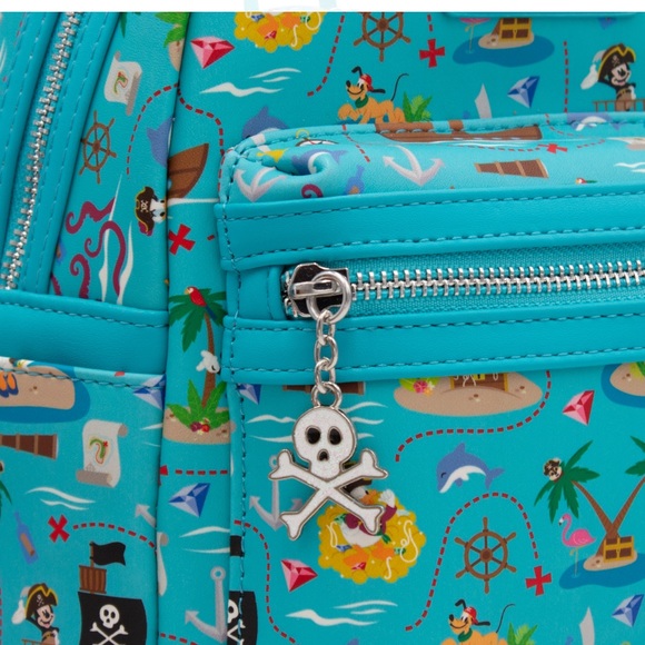 Loungefly Disney Mickey & Friends Pirate Mini Backpack Characters Pirates Bag - Picture 3 of 8